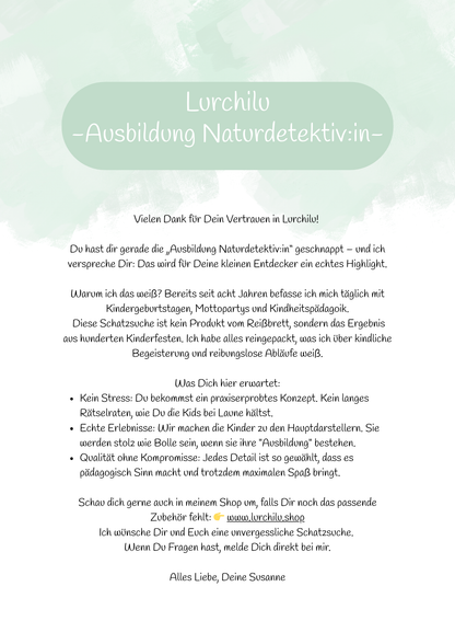 Ausbildung zum Naturdektiv:in