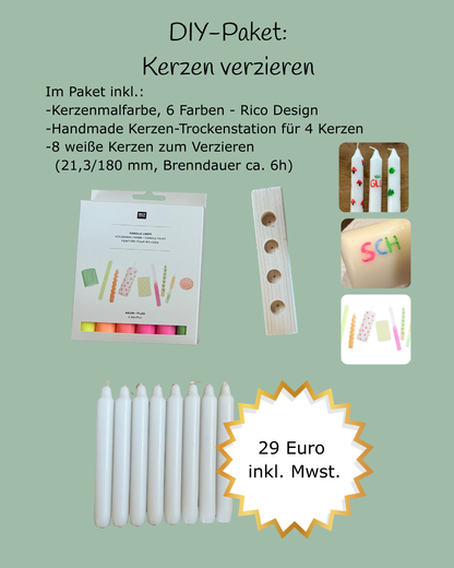 DIY Set: Kerzen bemalen I Candle Painting – Dein Kreativ-Set von  Lurchilu