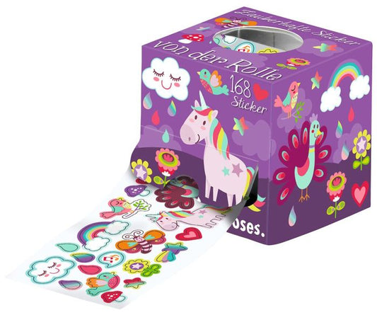 Sticker-Rolle Einhorn, Pferde & Prinzessin (80 cm)