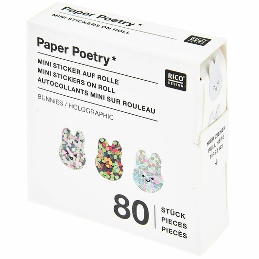 Hasen-Sticker Glitzer | Perfekt für Geburtstagseinladungen