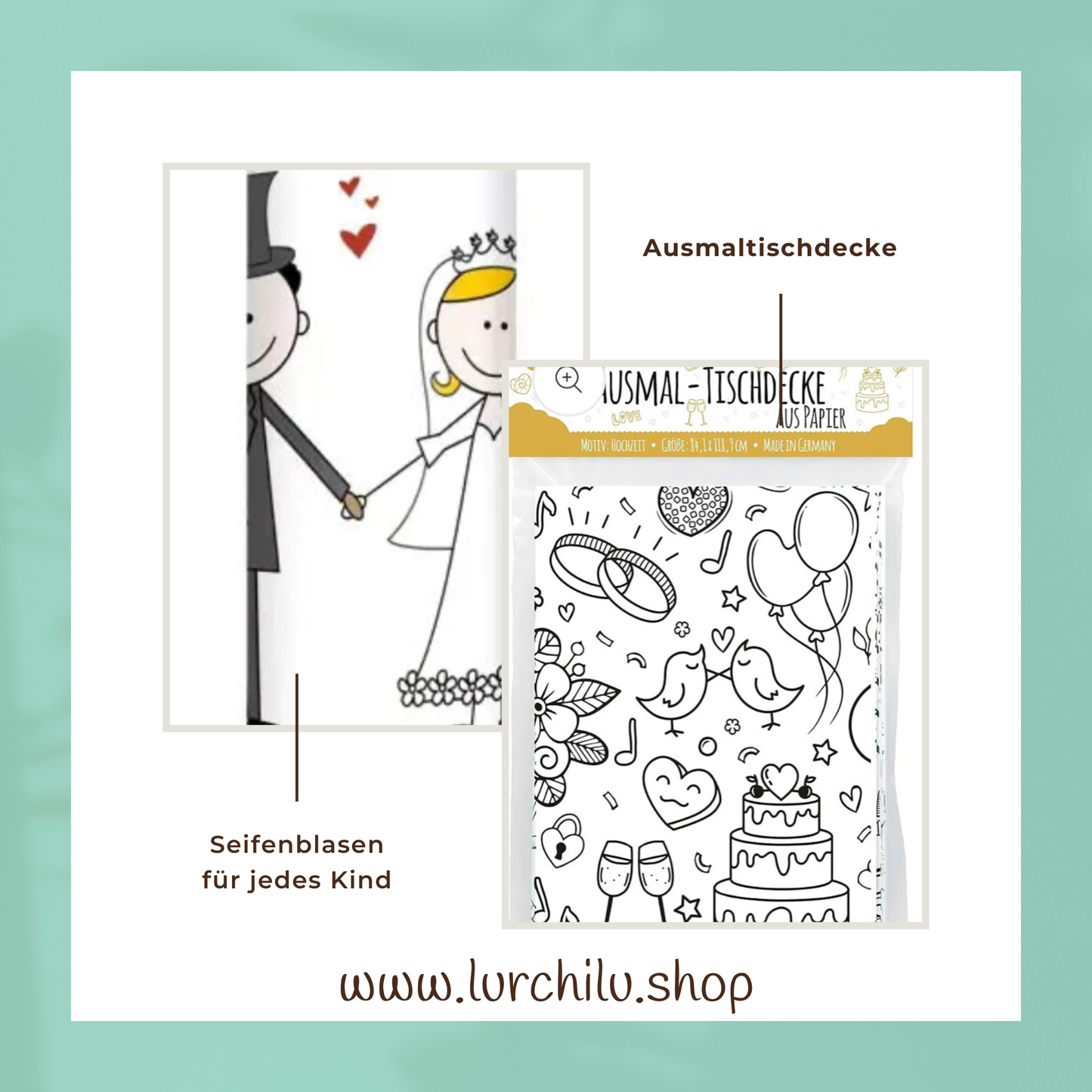 Kinderbeschäftigung Hochzeit: Komplett-Set für Kinder