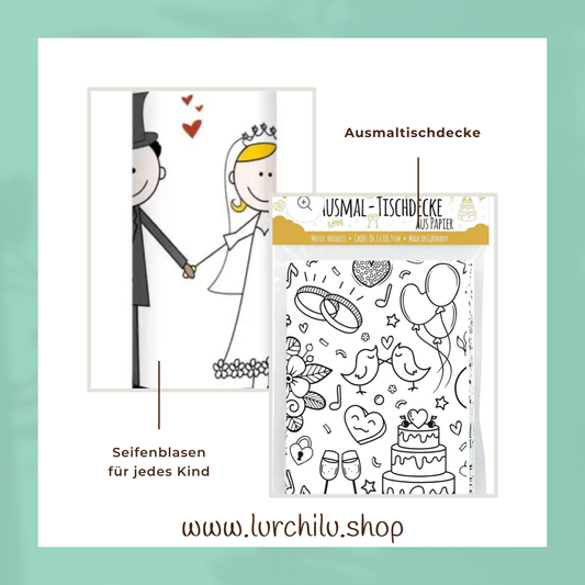 Kinderbeschäftigung Hochzeit: Komplett-Set für Kinder