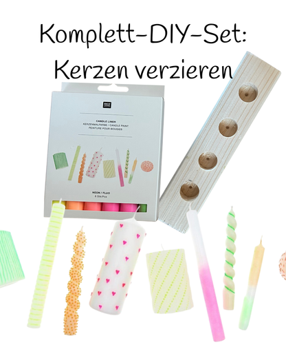 DIY Set: Kerzen bemalen I Candle Painting – Dein Kreativ-Set von  Lurchilu