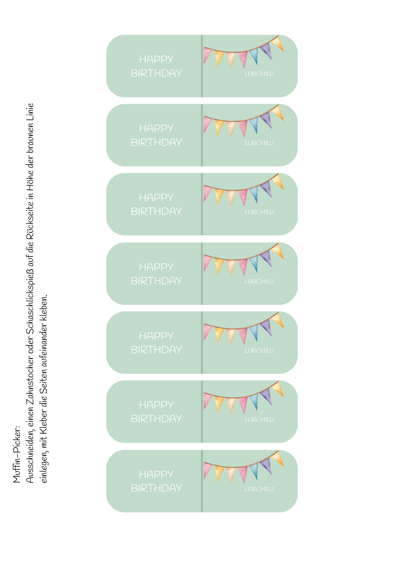 Kuchen-Muffin-Picker für Kindergeburtstage von Lurchilu