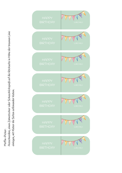 Kuchen-Muffin-Picker für Kindergeburtstage von Lurchilu