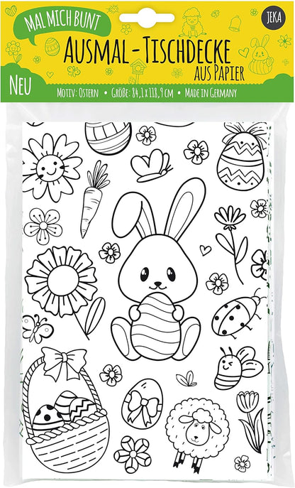 Ausmal-Tischdecke aus Papier - Motiv "Ostern"