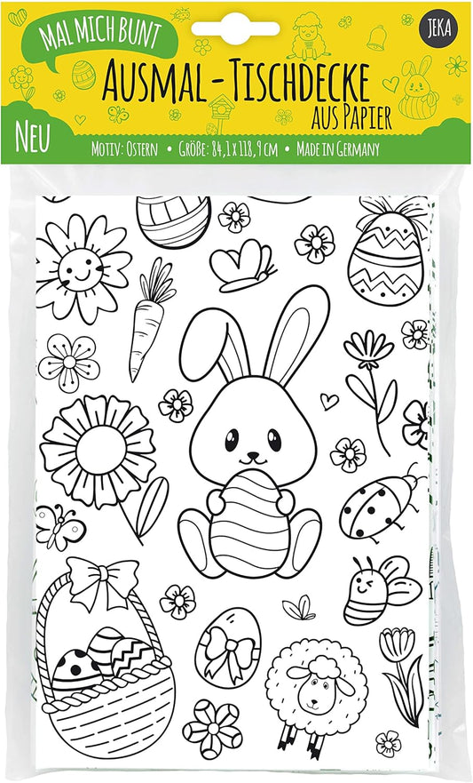 Ausmal-Tischdecke aus Papier - Motiv "Ostern"