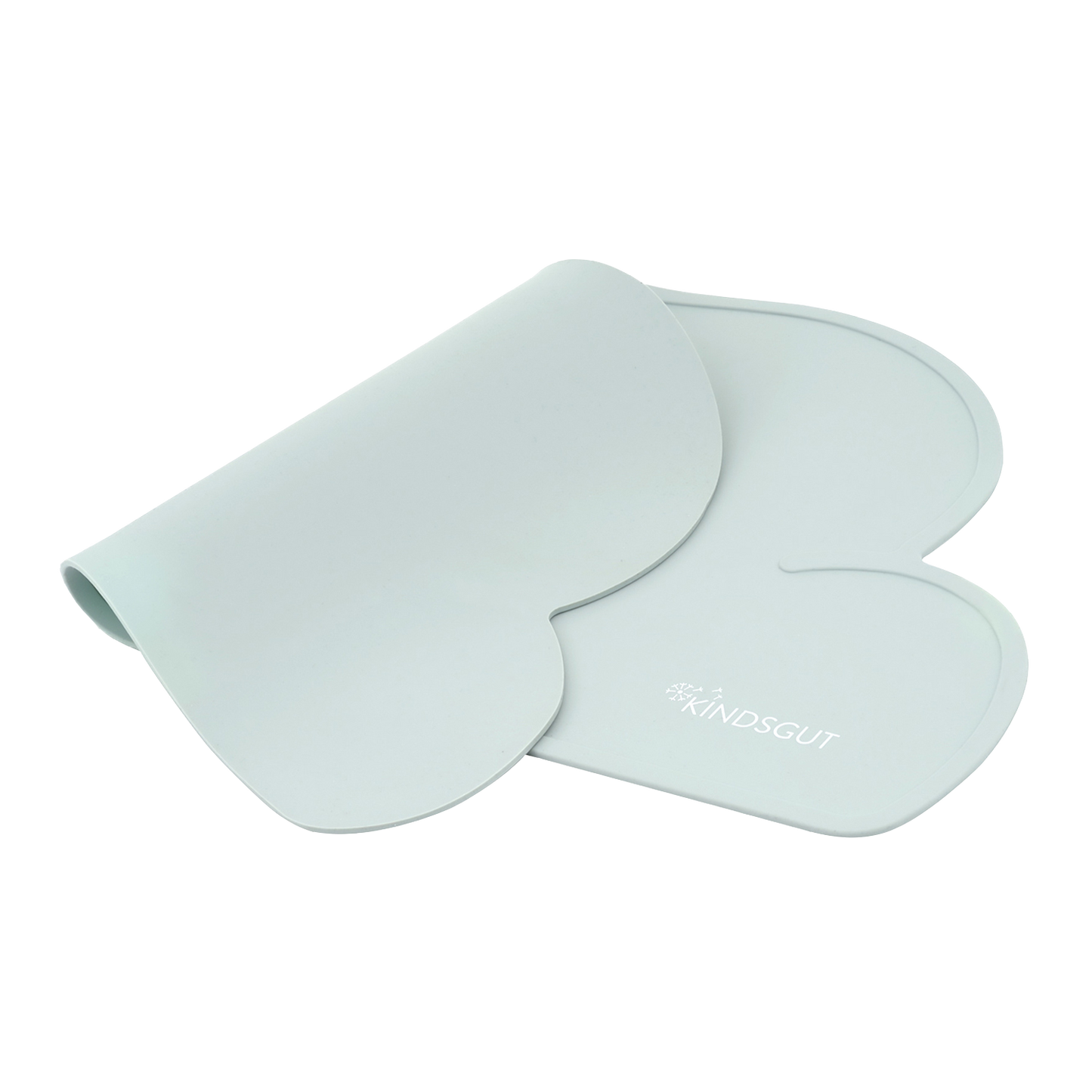 Silikon-Platzset in Wolkenform Farbe Aquamarin von Kindsgut für Kinder am Esstisch.