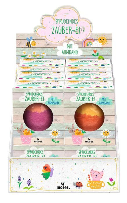 Magie in der Wanne: Das sprudelnde Zauber-Ei mit Überraschungs-Armband