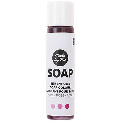 Verschiedene bunte Seifenstücke selbstgemacht in Blau Gelb und Rot

Detail (Effekt): Marmorierte S