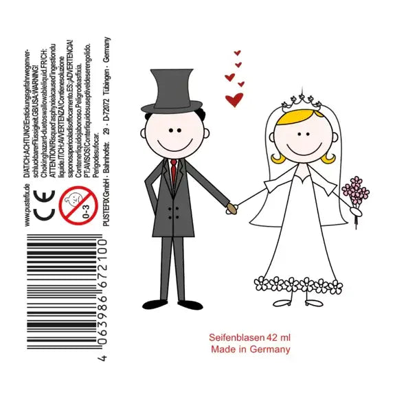 Der Klassiker für deinen großen Tag: PUSTEFIX Seifenblasen im Hochzeits-Look! 💍✨
